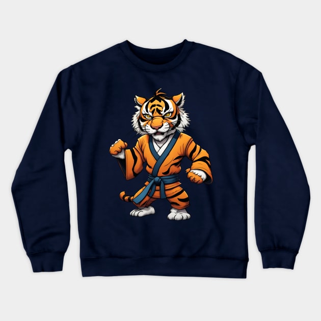 Karate Tiger Crewneck Sweatshirt by LM Designs by DS